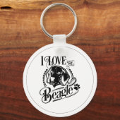 Ik hou van mijn beagle Sleutelhanger (Voorkant)