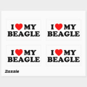Ik hou van mijn Beagle Sticker (Vel)
