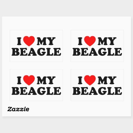 Ik hou van mijn Beagle Sticker (Vel)