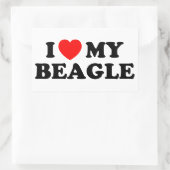 Ik hou van mijn Beagle Sticker (Tas)
