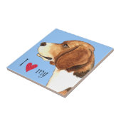 Ik hou van mijn Beagle Tegeltje (Zijkant)