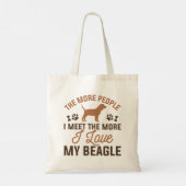 Ik hou van mijn beagle tote bag (Achterkant)