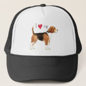 Ik hou van mijn Beagle Trucker Pet (Voorkant)
