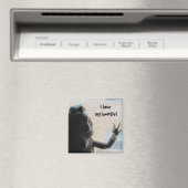 Ik hou van mijn beardie Leuke Bearded Dragon Print Magneet (Insitu (Vaatwasser))