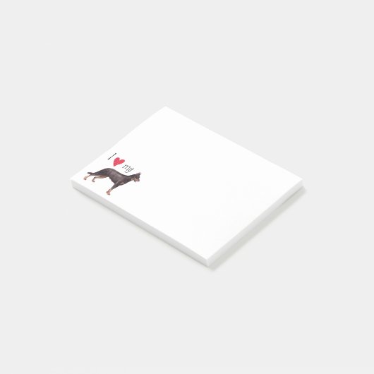 Ik hou van mijn Beauceron Post-it® Notes (Schuin)