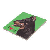 Ik hou van mijn Beauceron Tegeltje (Zijkant)