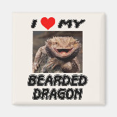 IK HOU VAN MIJN BEBAARDE DRAAK - VOEG JE EIGEN FOT MAGNEET (Voorkant)