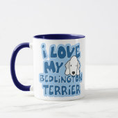 Ik hou van mijn Bedlington Terrier-Mok Mok (Links)