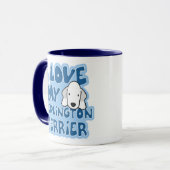 Ik hou van mijn Bedlington Terrier-Mok Mok (Voorkant links)