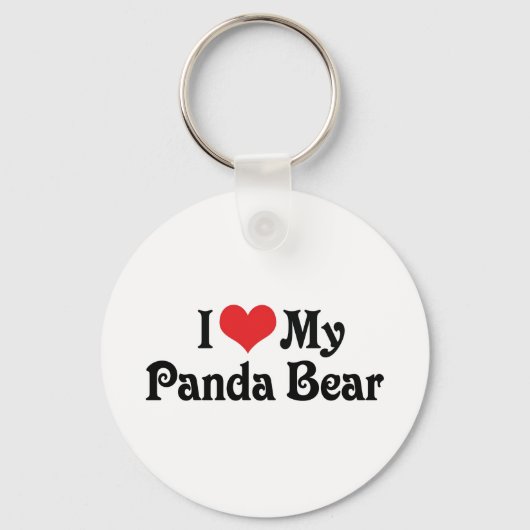 Ik hou van mijn Beer Panda Sleutelhanger (Voorkant)