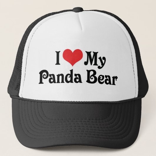 Ik hou van mijn Beer Panda Trucker Pet (Voorkant)