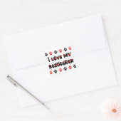Ik hou van mijn beeron vierkante sticker (Envelop)