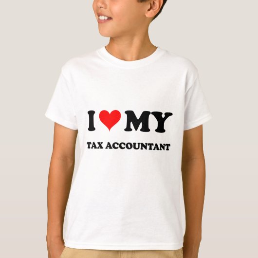 Ik hou van mijn belastingaccountant t-shirt (Voorkant)