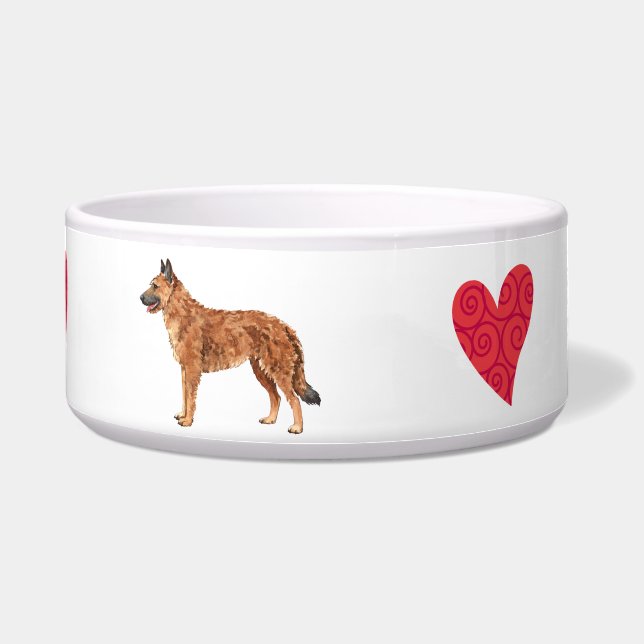 Ik hou van mijn Belgische Laken Voerbakje (Voorkant)