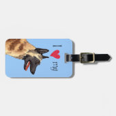 Ik hou van mijn Belgische Malinois Bagagelabel (Voorkant horizontaal)