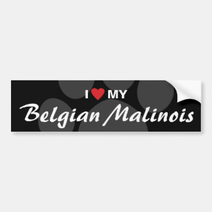 Ik hou van mijn Belgische Malinois Bumpersticker