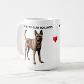 Ik hou van mijn Belgische Malinois Koffiemok (Voorkant links)