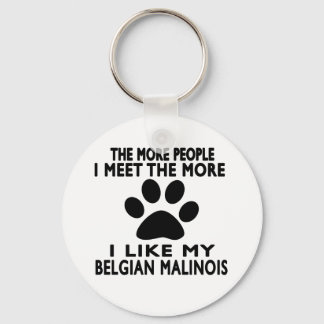 Ik hou van mijn Belgische Malinois. Sleutelhanger