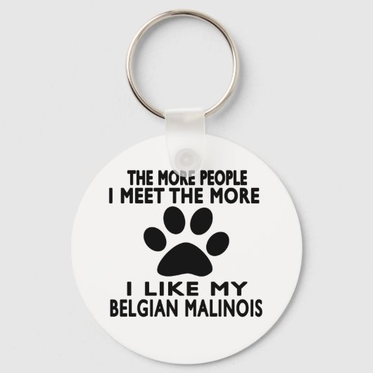 Ik hou van mijn Belgische Malinois. Sleutelhanger (Voorkant)