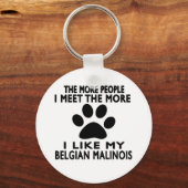 Ik hou van mijn Belgische Malinois. Sleutelhanger (Voorkant)