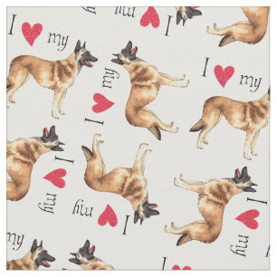 Ik hou van mijn Belgische Malinois Stof