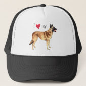 Ik hou van mijn Belgische Malinois Trucker Pet (Voorkant)