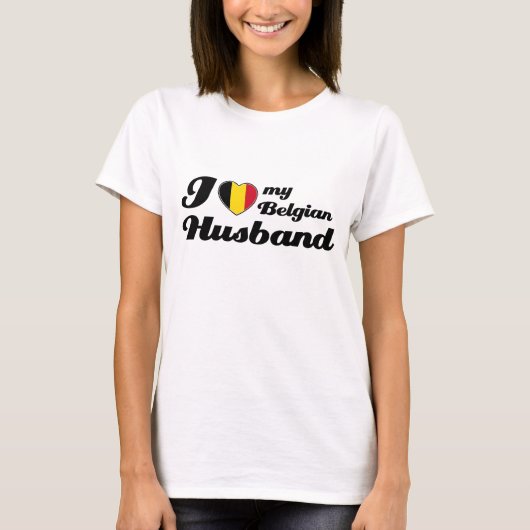 Ik hou van mijn Belgische man T-shirt (Voorkant)
