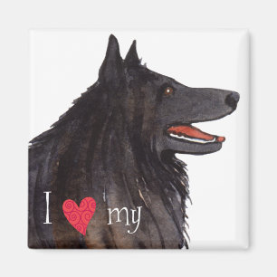 Ik hou van mijn Belgische Sheepdog Magneet