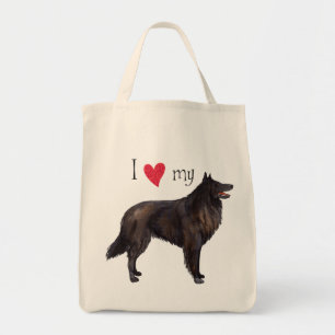 Ik hou van mijn Belgische Sheepdog Tote Bag