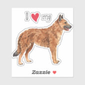 Ik hou van mijn Belgische Sticker van vinylwijn (Vel)