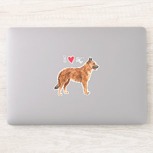 Ik hou van mijn Belgische Sticker van vinylwijn