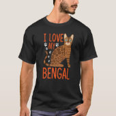 Ik hou van mijn bengaal kat. t-shirt (Voorkant)