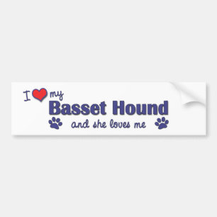 Ik hou van mijn berenhond (Vrouw hond) Bumpersticker