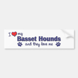 Ik hou van mijn bergen (meerdere honden) bumpersticker