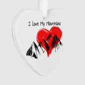 Ik hou van mijn bergen! ornament (voorkant)