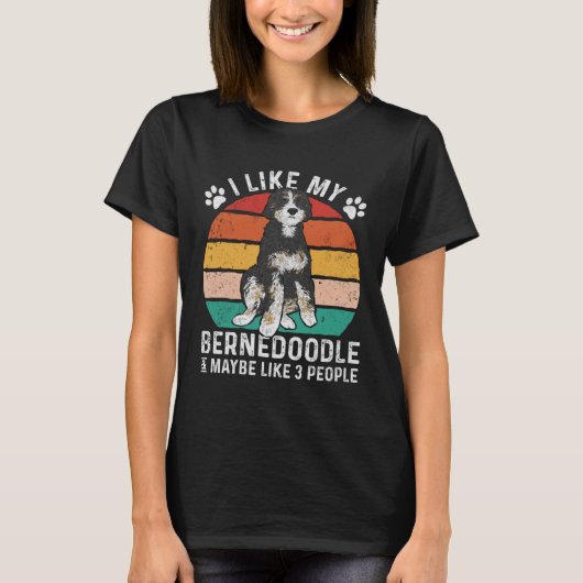 Ik hou van mijn bernedoodle en misschien wel van 3 t-shirt (Voorkant)