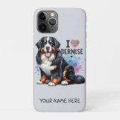 Ik hou van mijn Berner berghond gepersonaliseerde  Case-Mate iPhone Case (Achterkant)
