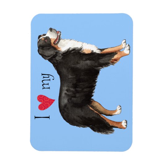 Ik hou van mijn Bernese Mountain Dog Magneet (Verticaal)