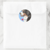 Ik hou van mijn Bernese Mountain Dog Ronde Sticker (Tas)
