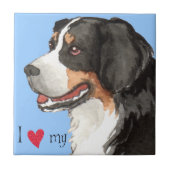 Ik hou van mijn Bernese Mountain Dog Tegeltje (Voorkant)