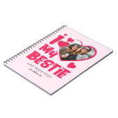 Ik hou van mijn beste aangepaste foto hartvormig o notitieboek (Linkerzijde)