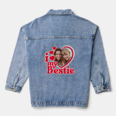 Ik hou van mijn beste foto retro denim jacket (Achterkant)