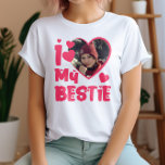 Ik hou van mijn beste gepersonaliseerde foto t-shirt<br><div class="desc">Ik hou van mijn beste gepersonaliseerde foto,  aangepaste beste vriend afbeelding</div>