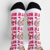 Ik hou van mijn beste hart gepersonaliseerde foto sokken (Top)