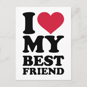 Ik hou van mijn beste vriend briefkaart