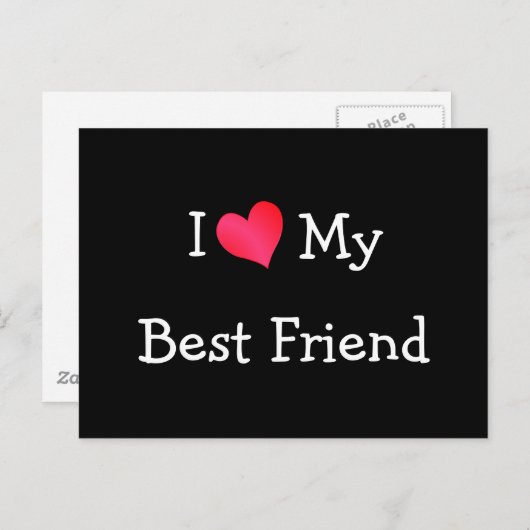 Ik hou van mijn beste vriend briefkaart (Voorkant / Achterkant)