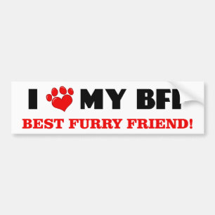 Ik hou van mijn beste vriend bumpersticker