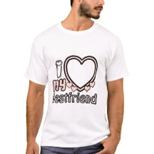 Ik hou van mijn beste vriend Custom T-shirt, geper