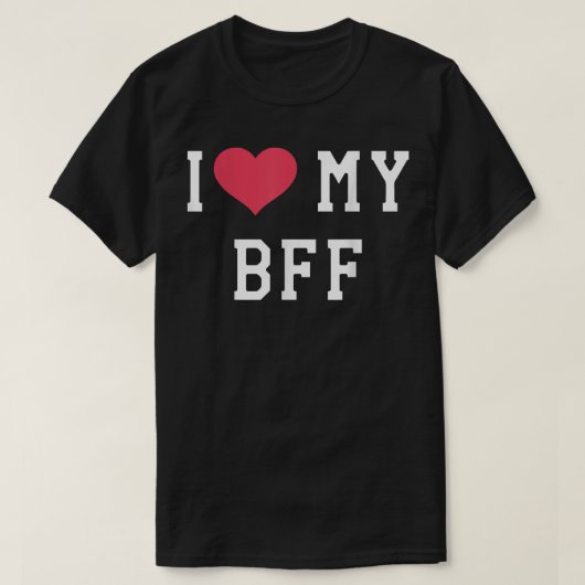 Ik hou van mijn beste vriend(in) van BFF T-shirt (Design voorkant)