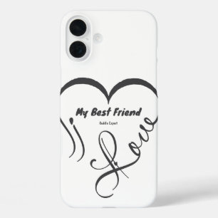 Ik hou van mijn beste vriend • Knuffel expert iPhone 16 Plus Hoesje
